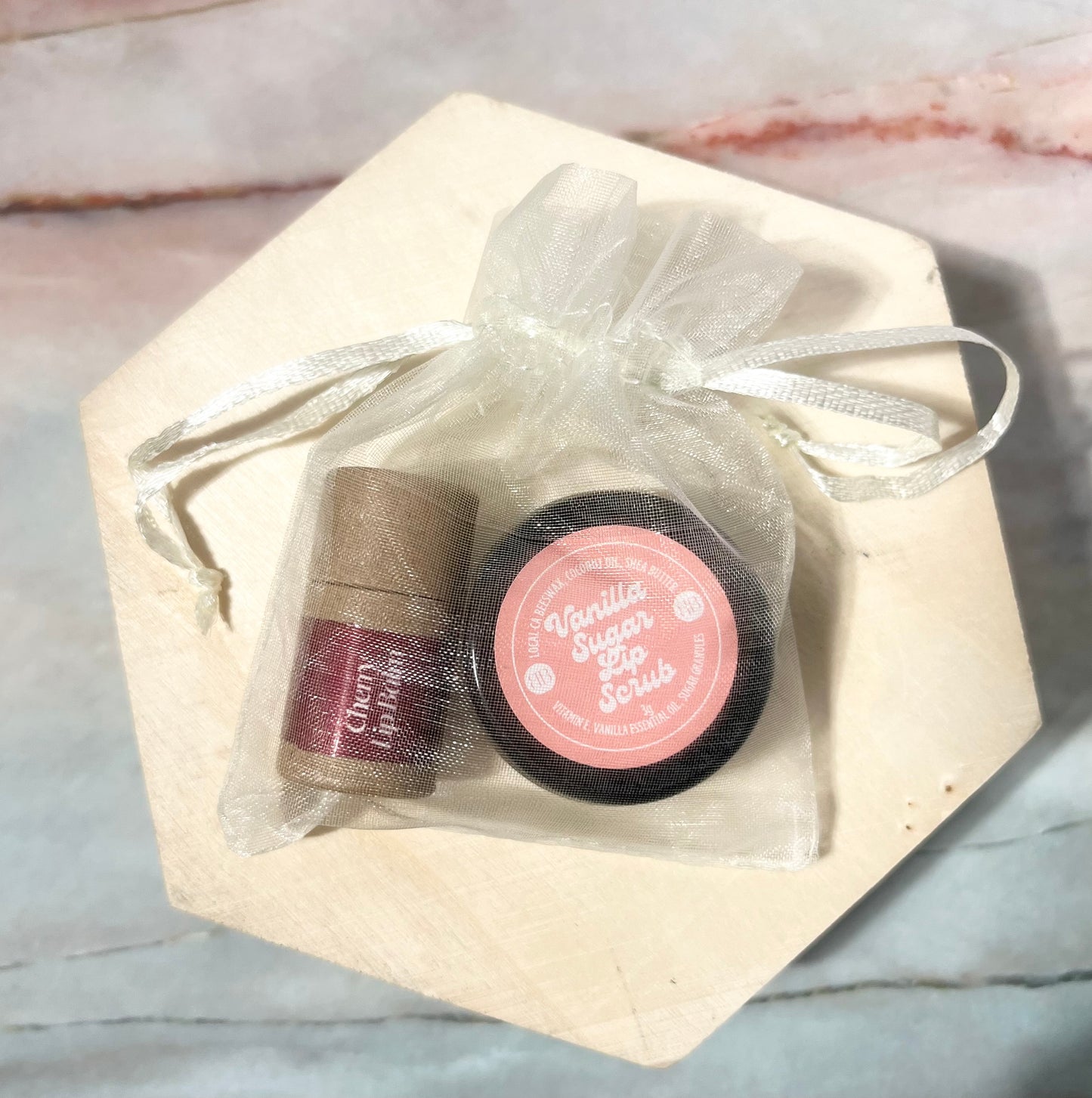 Vanilla Sugar Lip Scrub + Mini Cherry Tinted Lip Balm (Retails $25) SALE $16