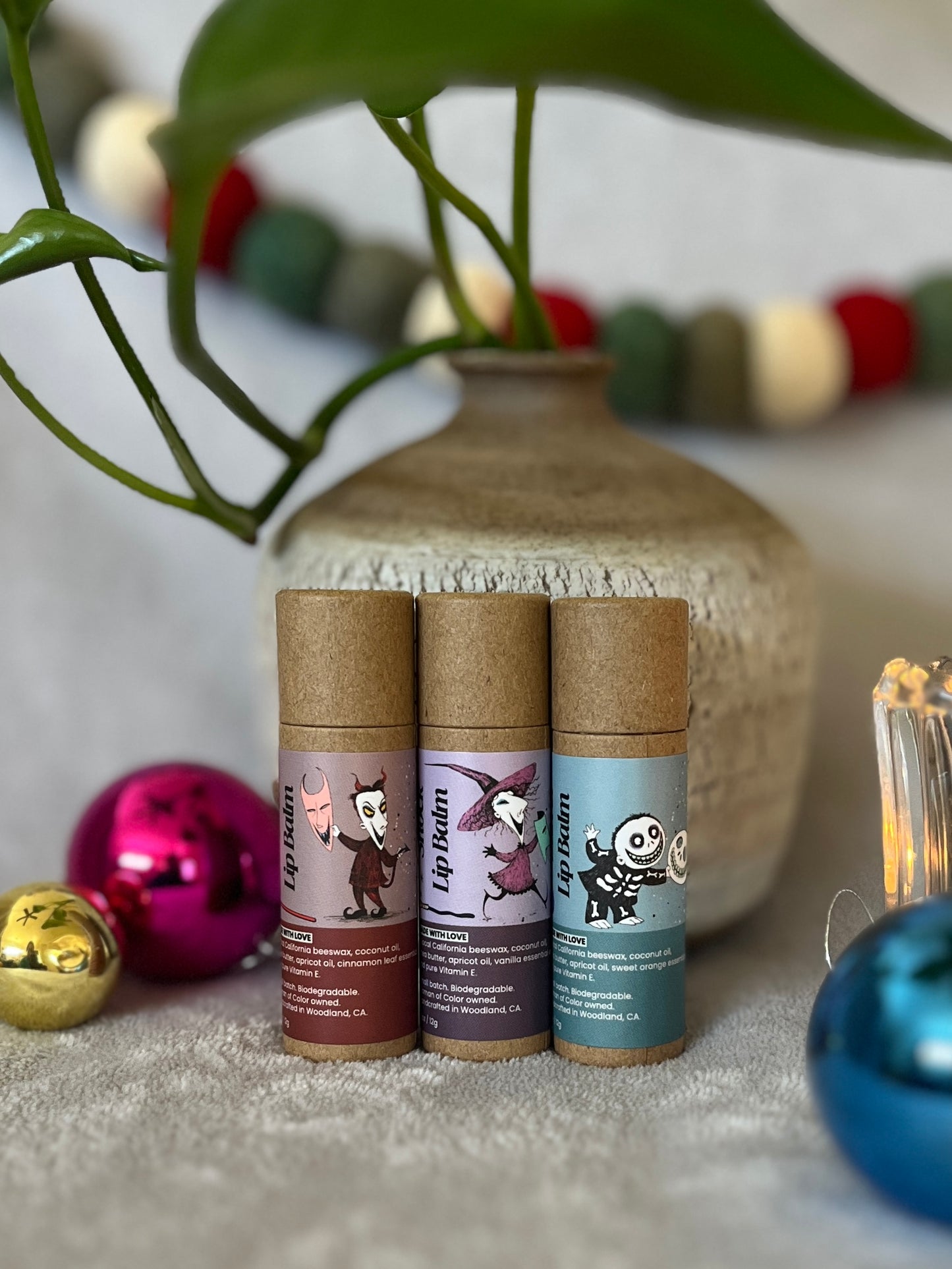 Lock, Shock, & Barrel Lip Balms | Nightmare Before Christmas Trio or Singles | loveBB