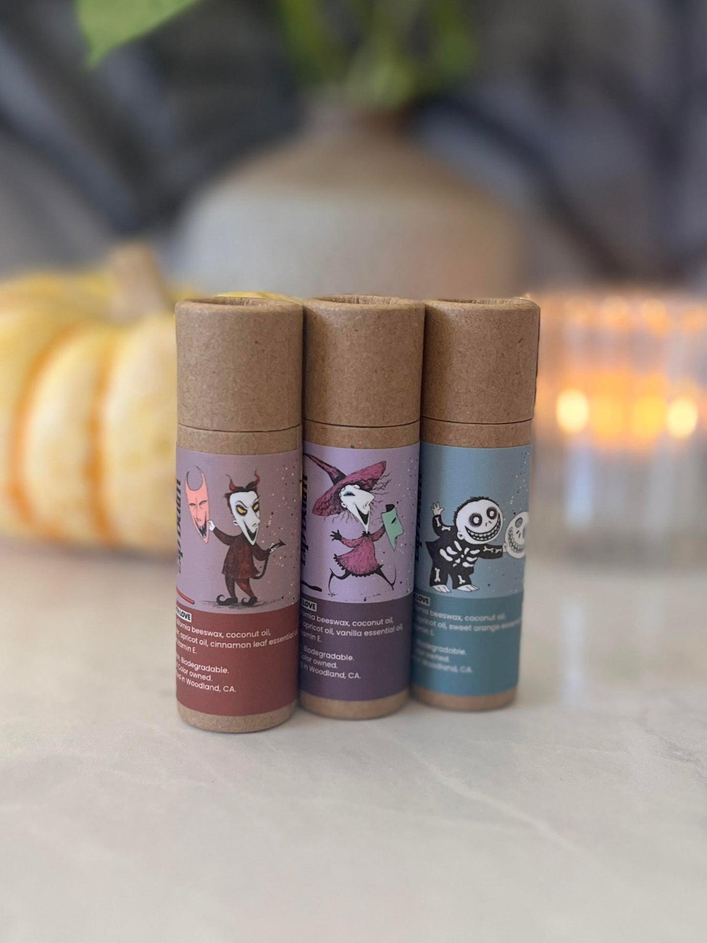 Lock, Shock, & Barrel Lip Balms | Nightmare Before Christmas Trio or Singles | loveBB