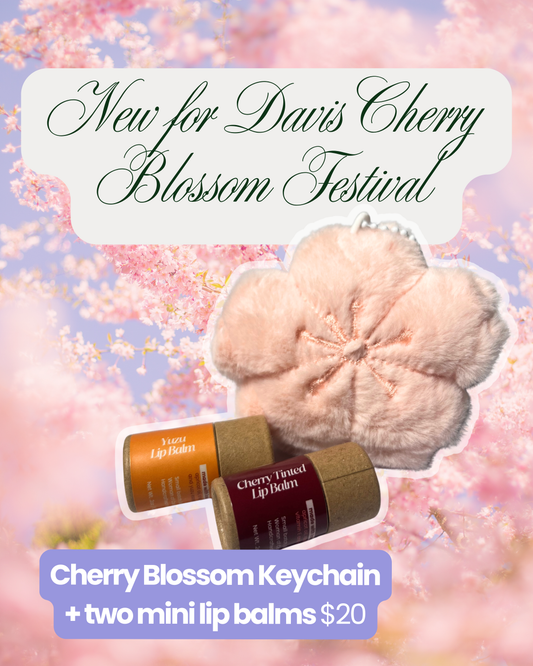 Cherry Blossom Keychain + 2 mini balms (Retail $20) SALE $15