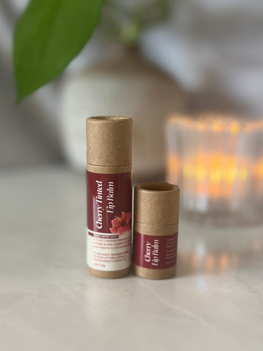 Cherry Tinted BB Lip Balm | Natural & Hand-Poured | loveBB