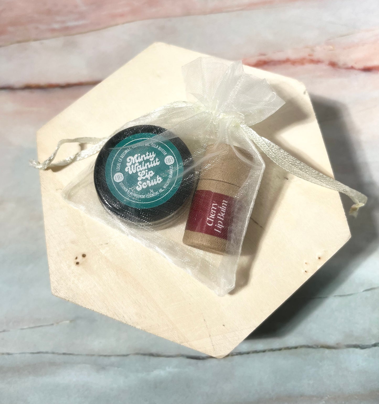 Minty Walnut Lip Scrub + Mini Cherry Tinted Lip Balm (Retails $25) SALE $16