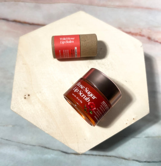 Rose lip scrub + mini rose lip balm (Retail: $30) SALE $18