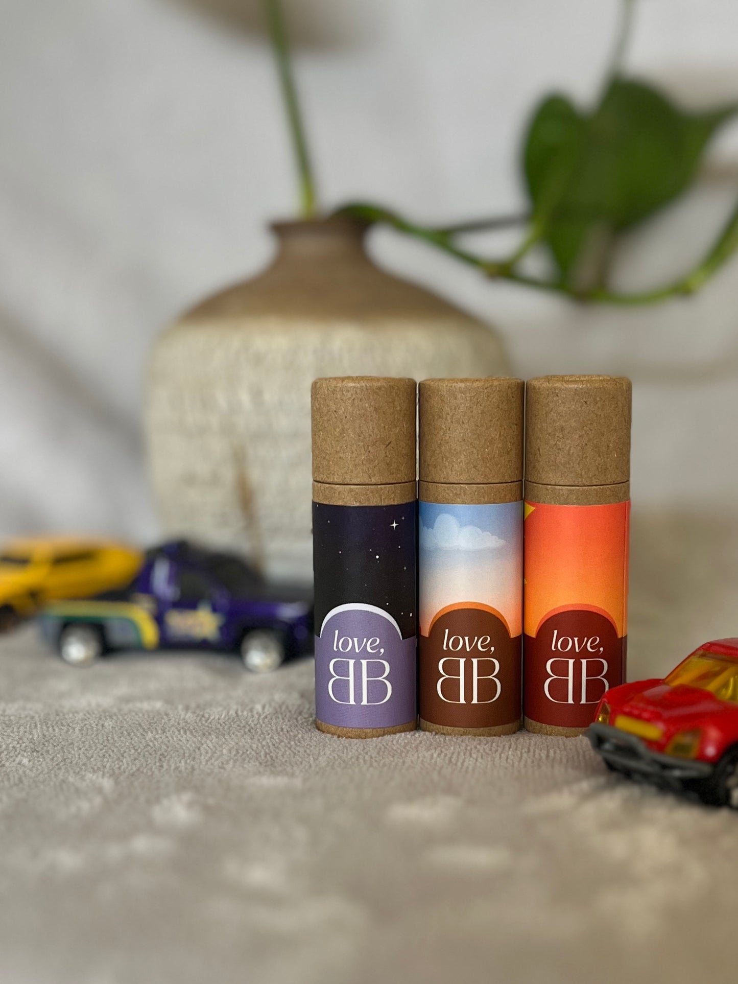 Pixar Cars-Inspired BB Lip Balms | Lavender, Honey & Peppermint | loveBB