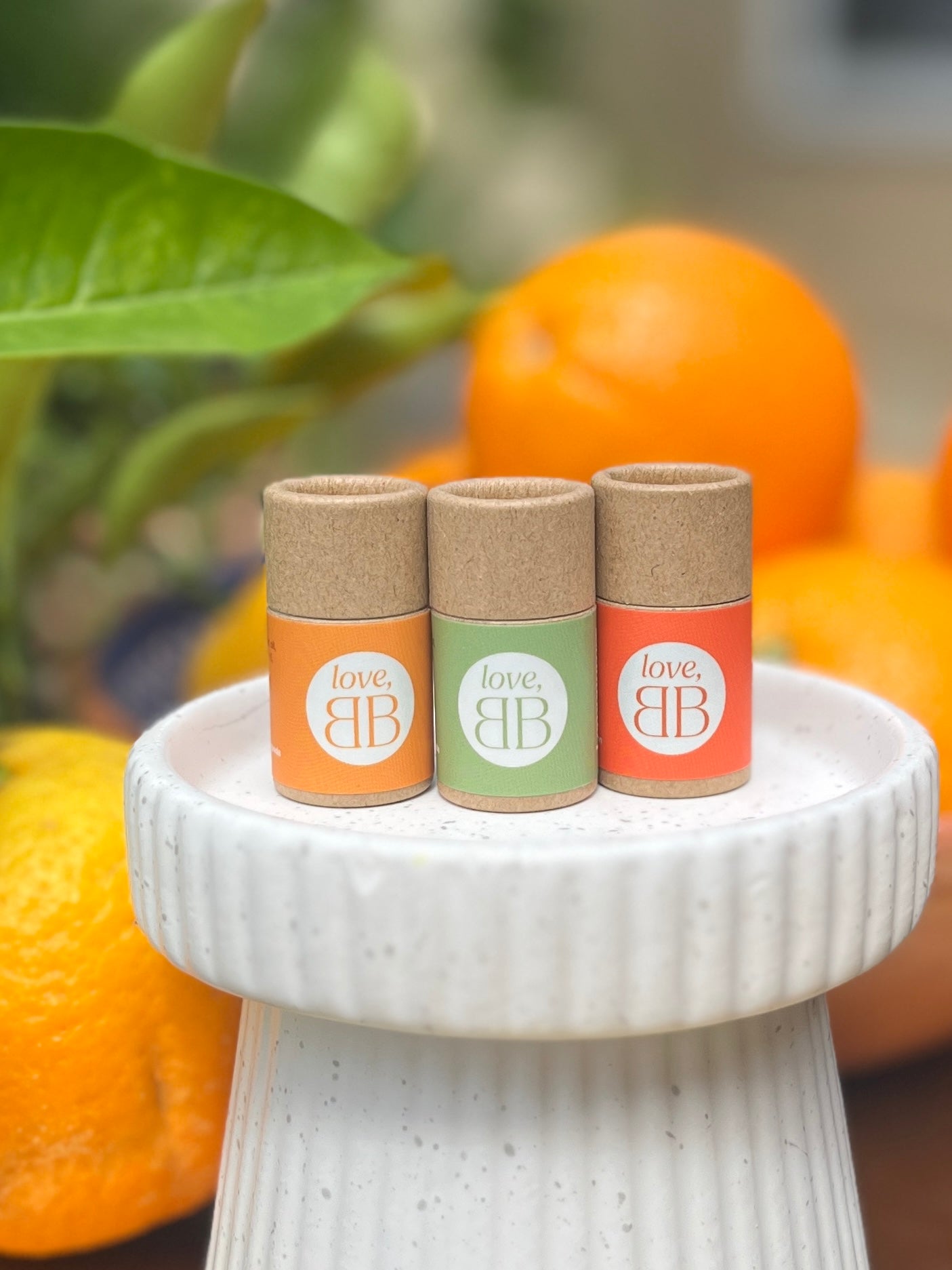 Citrus Lip Balm Trio | Lemongrass, Yuzu & Sweet Orange | loveBB