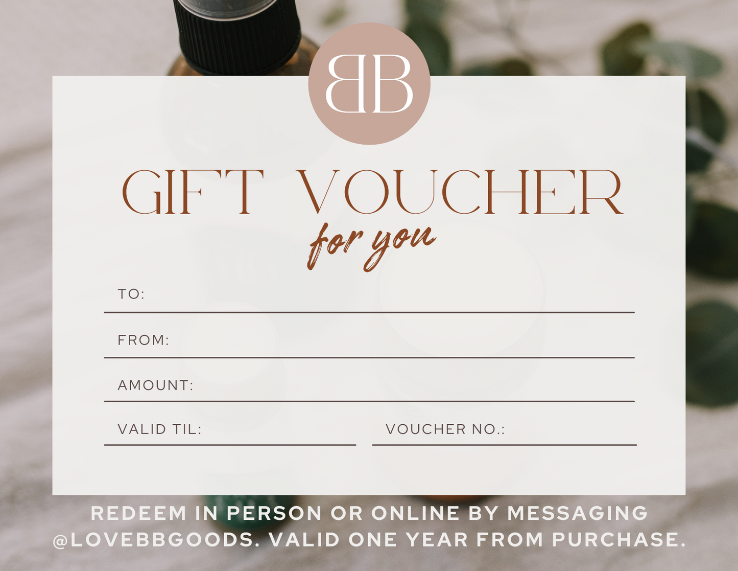 Gift Voucher | Sustainable & All-Natural Gifts | loveBB